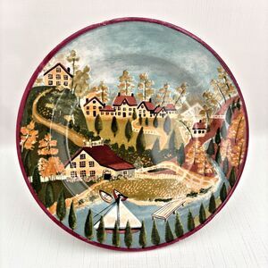 Block Indonesia Country Village by Gear 1995 Multicolored Dessert Pie Plate